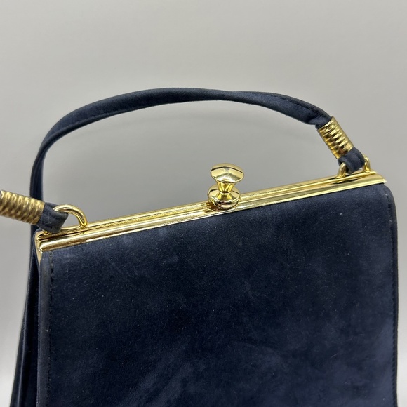 Cabrelli⎪Navy Blue Suede Crossbody Bag - Picture 3 of 9